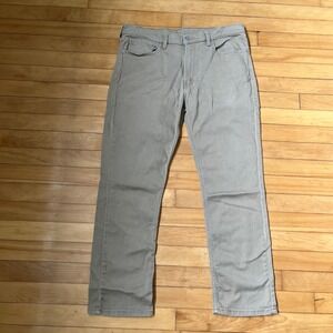 Levis 511 Slim Fit Khaki Tan Pants Mens 36x30 Straight Leg Cotton Twill Trousers